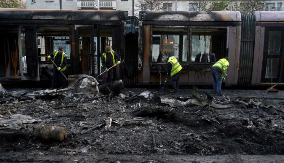 Dublin Riots Aftermath: Photos Show Trail Of Destruction As Clean-Up Under Way In Capital